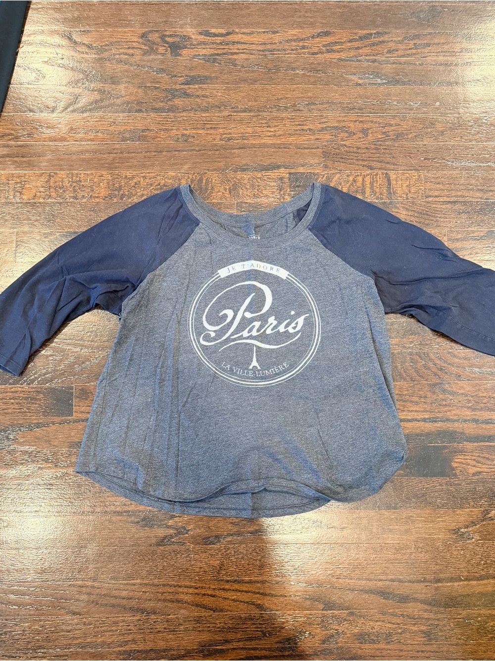 Torrid Gray & Heather Gray 'Paris' Raglan Top
